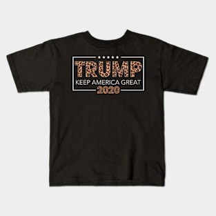 Trump 2020 Keep America Leopard For Wo Kids T-Shirt